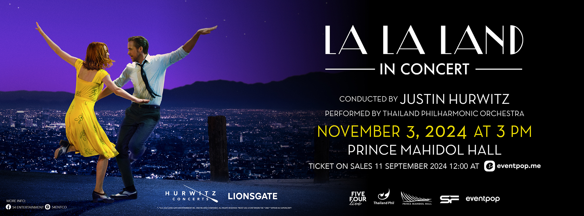 3 Nov 2024 | LA LA LAND in Concert | Eventpop