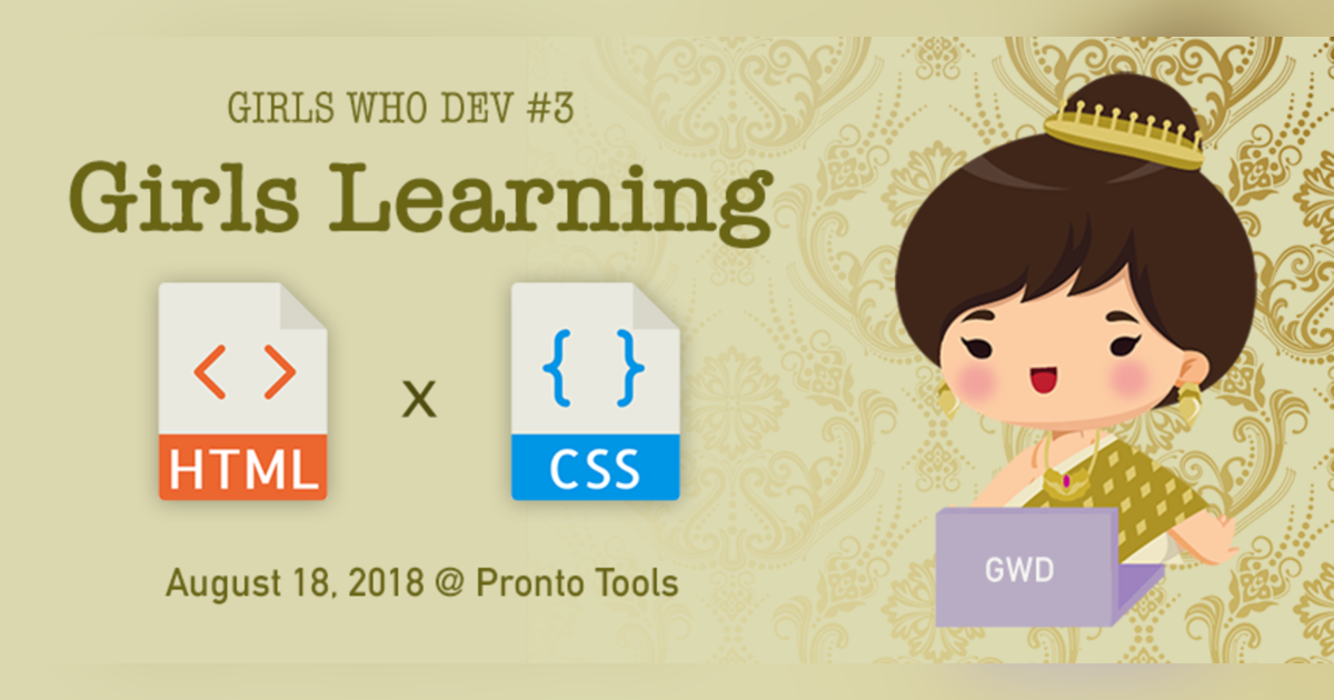 Girls Who Dev: GIrls Learning HTML & CSS | Eventpop
