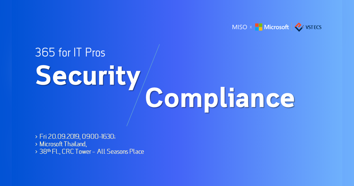 365 for IT Pros Security / Compliance Day Eventpop