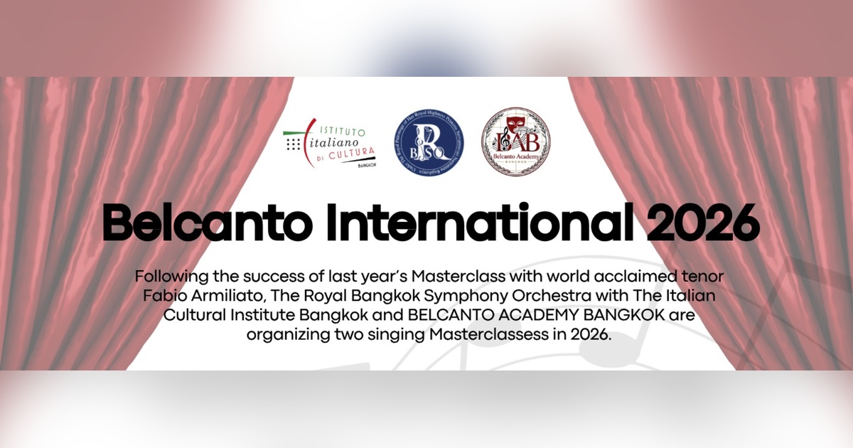 OPERA SINGING MASTERCLASS 2026 in Bangkok