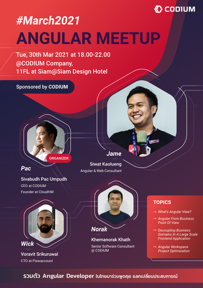 #March 2021 Angular Meetup by CODIUM | Eventpop