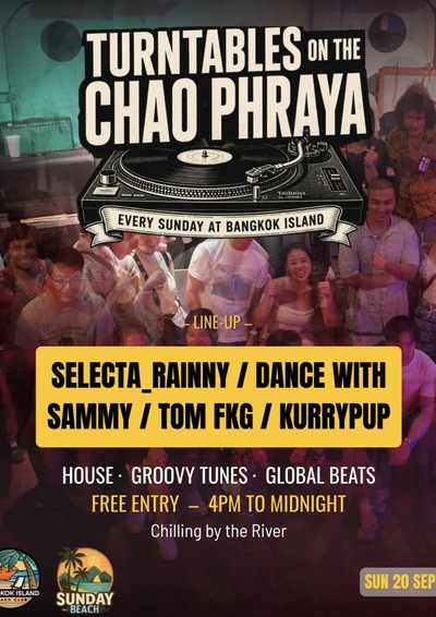 Terntable on the Chaophraya 20 SEP Bangkok โปสเตอร์งาน กรุงเทพมหานคร ประเทศไทย