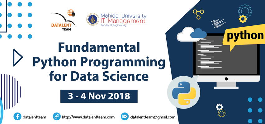 Fundamental Python Programming for Data Science | Eventpop อีเว้นท์ป็อป ...